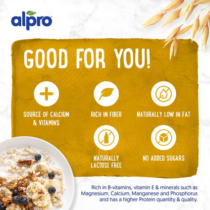 Alpro Barista Oat Drink 1L, (Pack of 4),New Recipe, Voted Best in Coffee, 100% Plant Based And Dairy Free, Suitable For Vegans, Naturally Free From Lactose, Rich In Nutrients