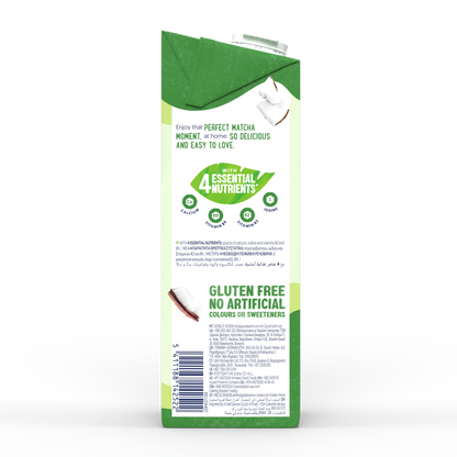 Alpro Matcha Coconut 1L, 100% plant-based matcha beverage with coconut, Rich in Nutrients.