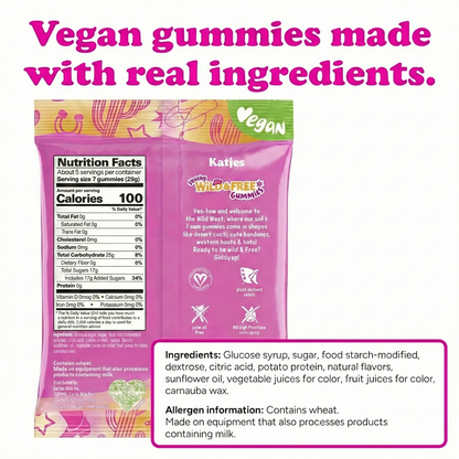 Katjes Vegan Wild & Free Gummy Candy (Plant-Based) 140g