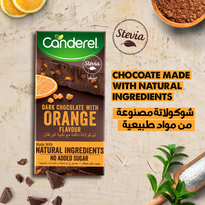 Canderel Dark Chocolate With Orange Flavour, No Added Sugar 75gm