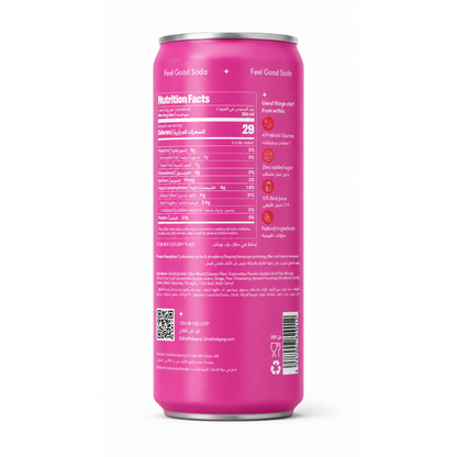 HALAPOP Probiotic Soda Strawberry Vanilla Pack of 4 - (250mlx4)