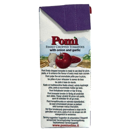 Pomi Finely Chopped Tomatoes with Onion & Garlic 390g