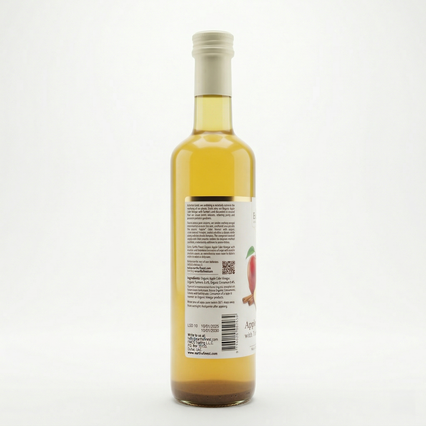 Earth's Finest Organic Apple Cider Vinegar with Cinnamon & Turmeric 500ml
