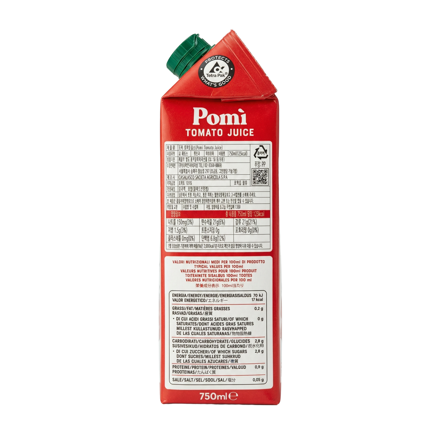 Pomi Tomato Juice 750ml