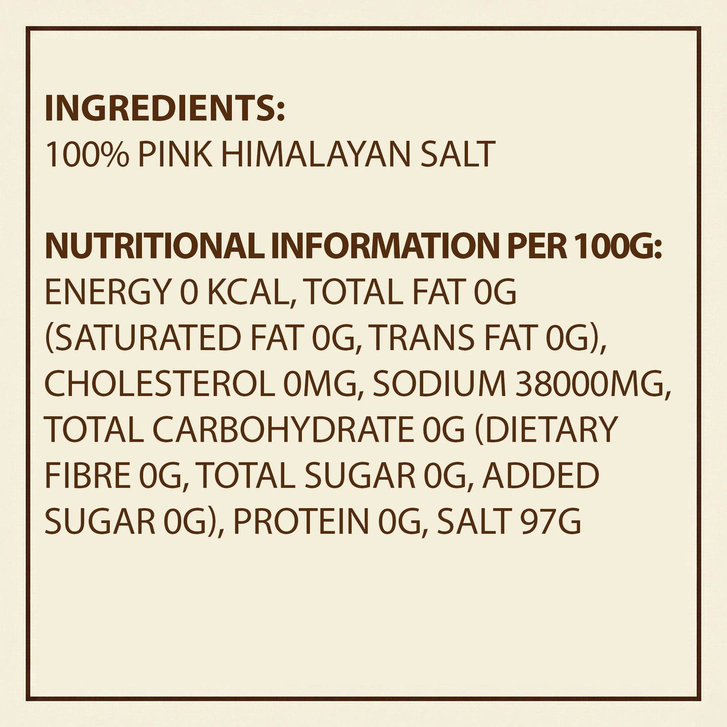 Earth's Finest Pink Himalayan Salt - Coarse 500g