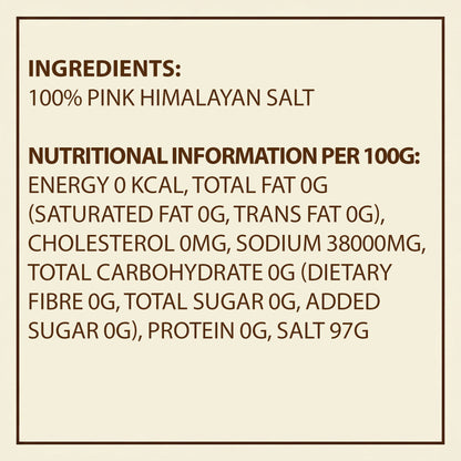 Earth's Finest Pink Himalayan Salt - Coarse 500g