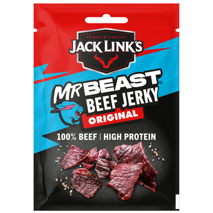 Jack Link’s, Mr.Beast  Beef Jerky Original - High Protein Meat Snack - Dried Halal Beef- 1X40Gr