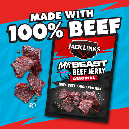 Jack Link’s, Mr.Beast  Beef Jerky Original - High Protein Meat Snack - Dried Halal Beef- 1X40Gr