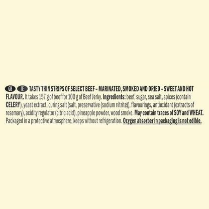 Jack Link’s, Mr.Beast Beef Jerky Sweet & Hot - High Protein Meat Snack - Dried Halal Beef- 1X40Gr