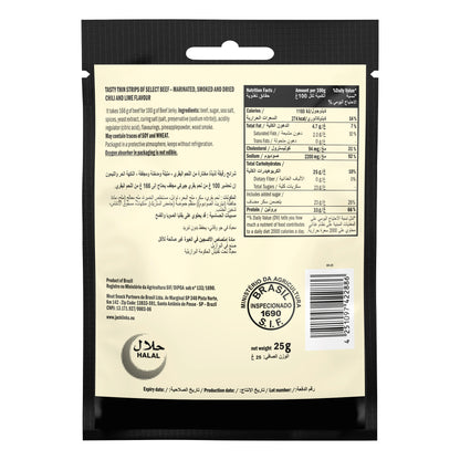 Jack Link’s, Mr.Beast Beef Jerky Chili and Lime Flavour- 1X25Gr