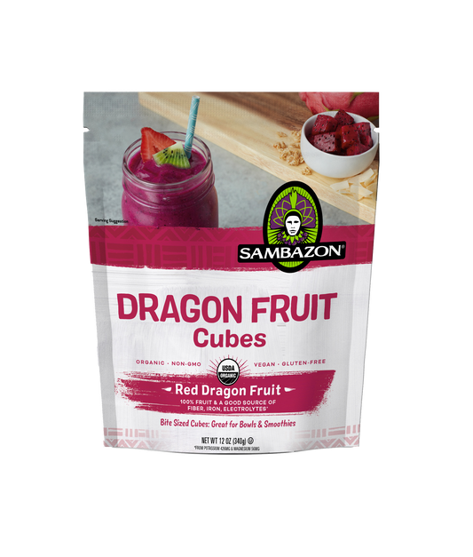 Sambazon Frozen Dragon Fruit Cubes Organic (For Smoothies) 340gm