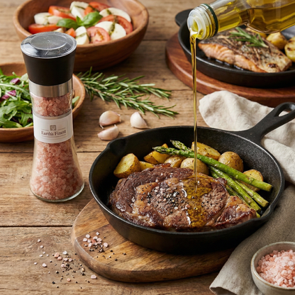 Earth's Finest Pink Himalayan Salt - Glass Grinder 200g