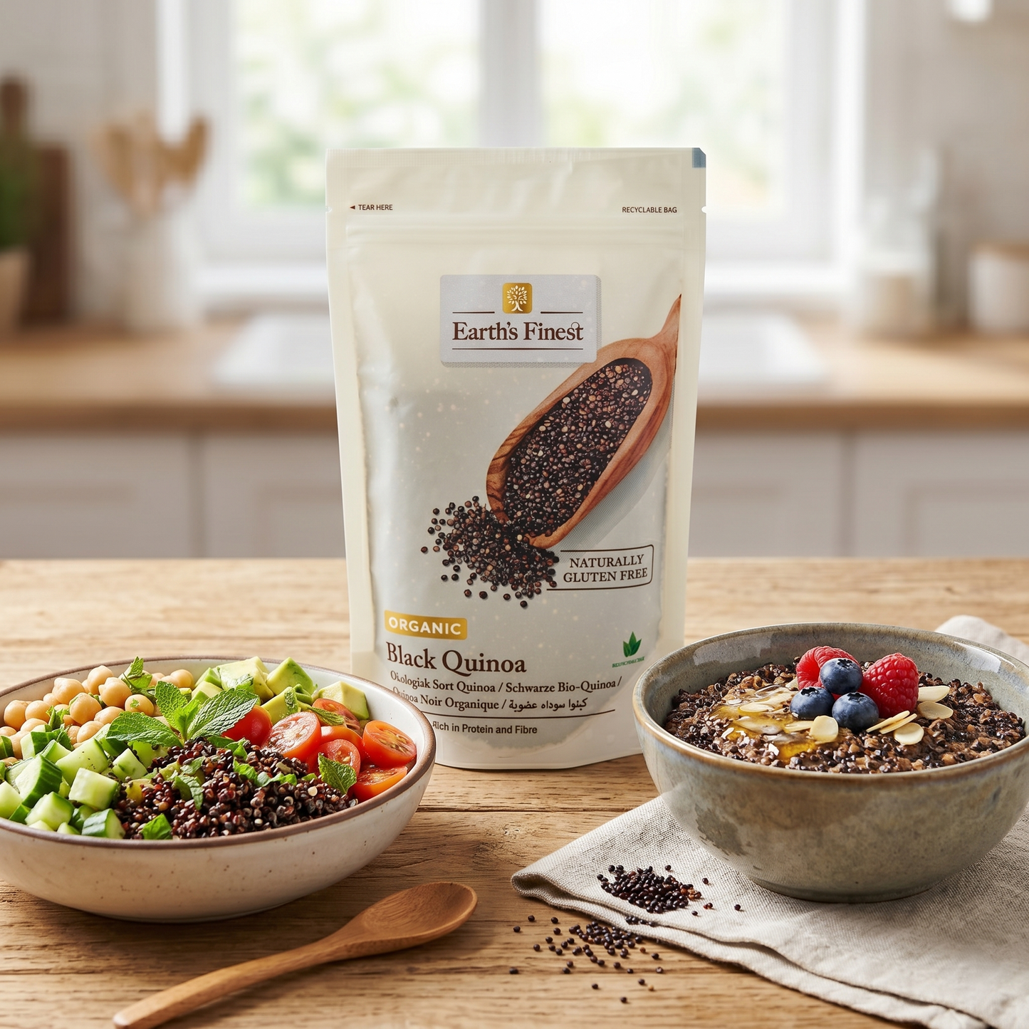 Earth's Finest Organic Black Quinoa 340g