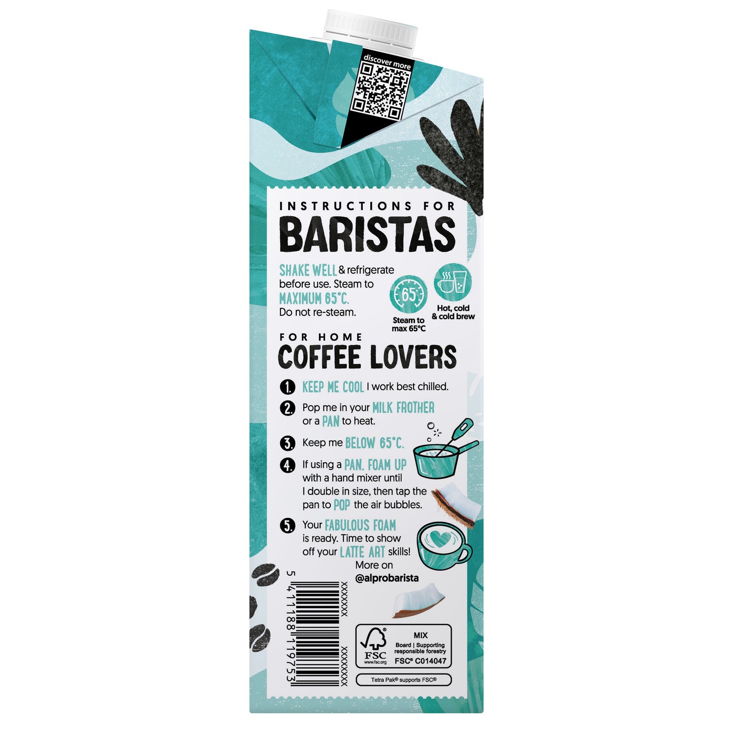 Alpro Barista Coconut Drink, Pack Of 1L, Totally Plant Based, Dairy & Vegan, Naturally Free From Lactose, Fabulously Foamable Addition To Your Coffee