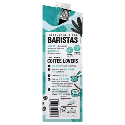 Alpro Barista Coconut Drink, Pack Of 1L, Totally Plant Based, Dairy & Vegan, Naturally Free From Lactose, Fabulously Foamable Addition To Your Coffee