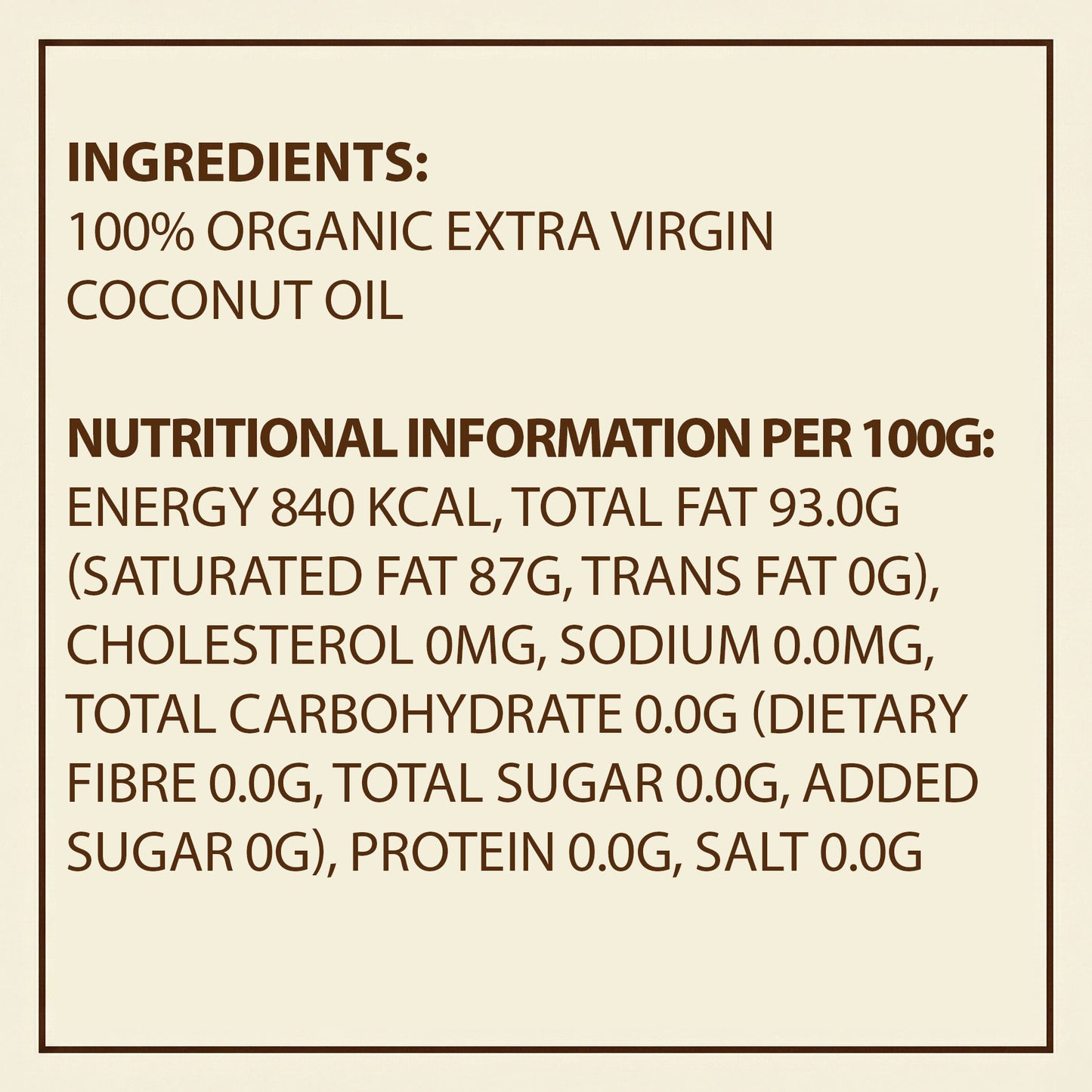 Earth's Finest Organic Extra Virgin Coconut Oil 200ml
