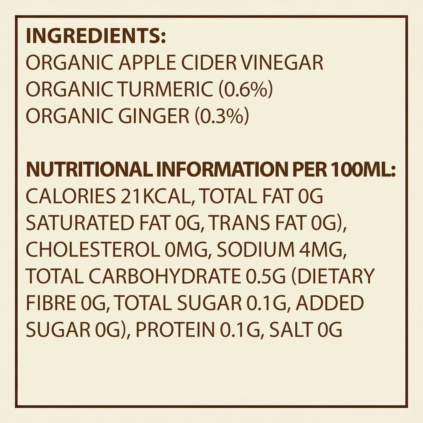 Earth's Finest Organic Apple Cider Vinegar with Ginger & Turmeric 500ml