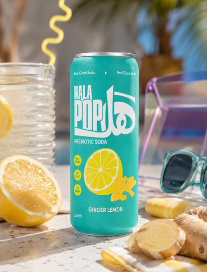HALAPOP Probiotic Soda Ginger Lemon 250ml