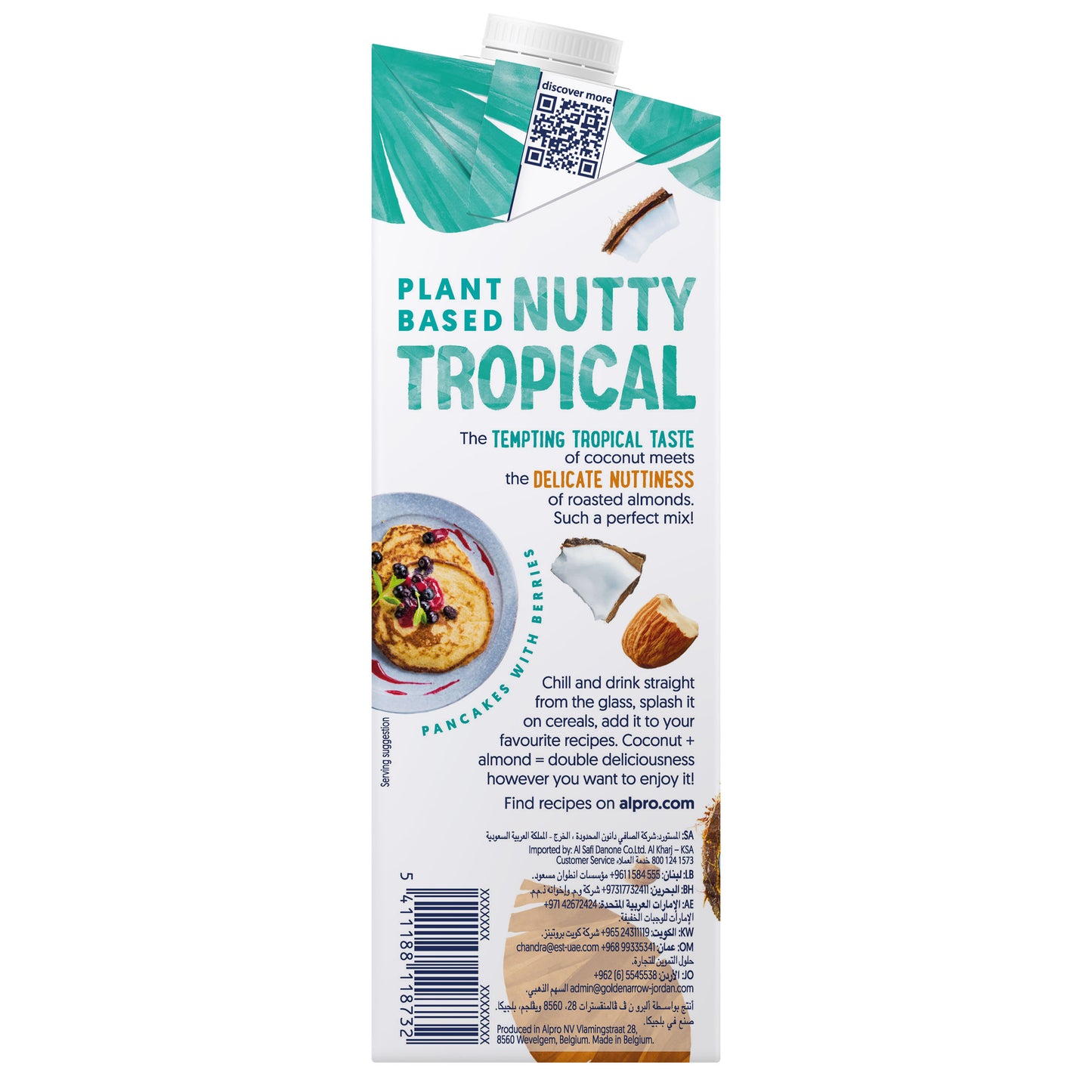 Alpro Coconut-Almond Drink 1L, 100% Plant Based And Dairy Free, Suitable For Vegans, Naturally Free From Lactose, Rich In Nutrients