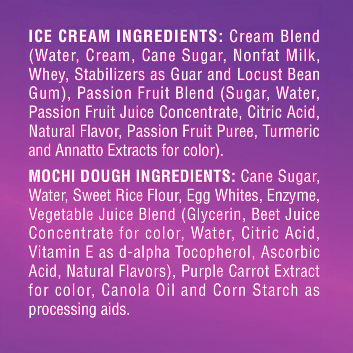 My/Mochi Ice Cream Passion Fruit. 6pc, 210g (Frozen)