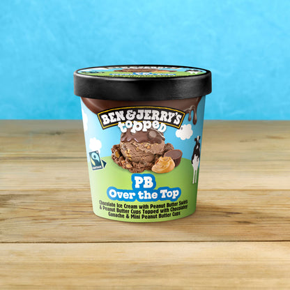 Ben & Jerry's Topped Peanut Butter Swirls & Cups Over The Top 473ml