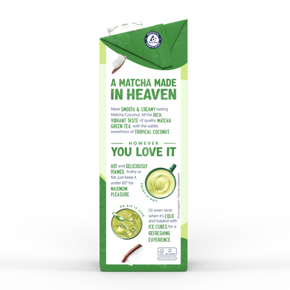 Alpro Matcha Coconut 1L, 100% plant-based matcha beverage with coconut, Rich in Nutrients.