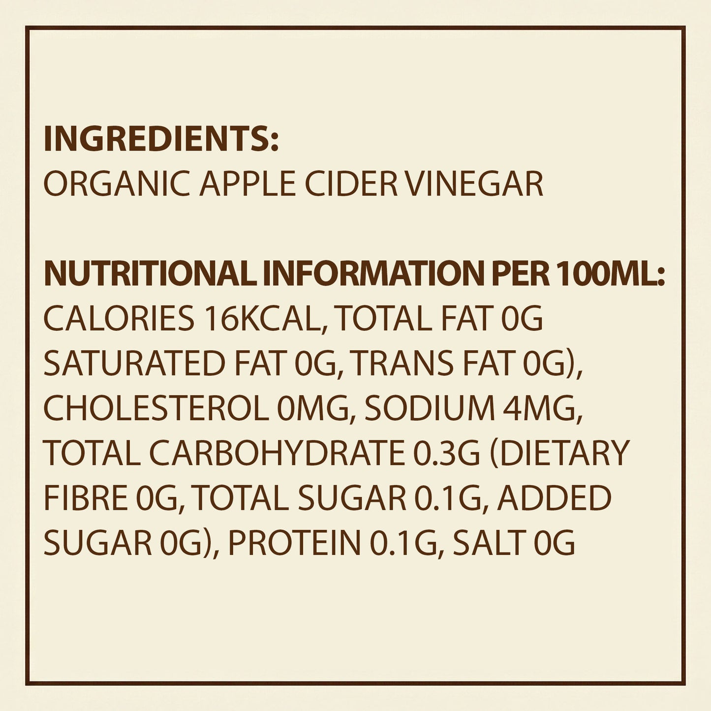 Earth's Finest Organic Apple Cider Vinegar with Mother 500ml
