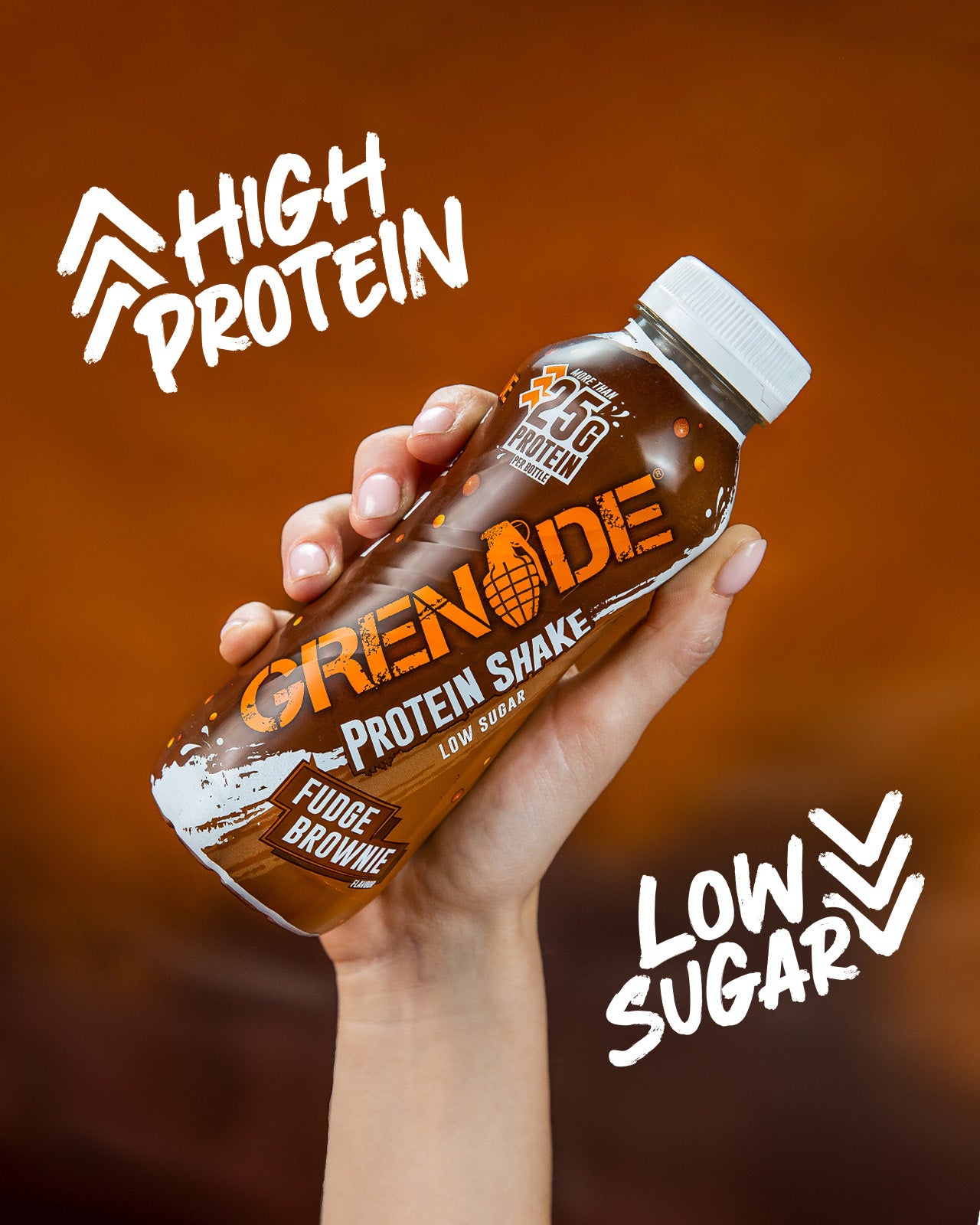 Grenade Fudge Brownie Protein Shake - High Protein - Low Sugar 330ml