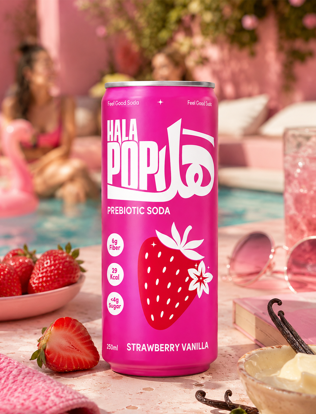 HALAPOP Probiotic Soda Strawberry Vanilla 250ml