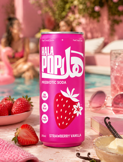 HALAPOP Probiotic Soda Strawberry Vanilla 250ml