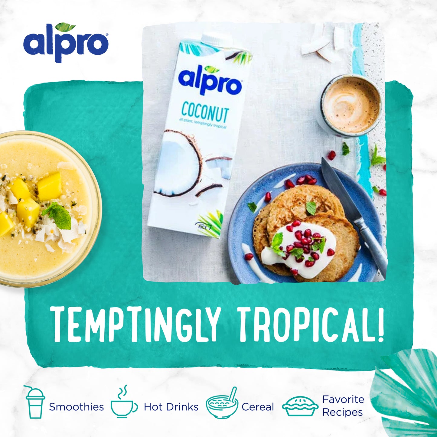 Alpro Drink Coconut Original Dual Pack (1l x 2), 100% Plant Based And Dairy Free, Suitable For Vegans, Naturally Free From Lactose, Rich In Nutrients