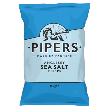 Pipers Kettle Cooked Anglesey Sea Salt Crisps 150gm