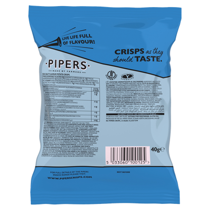 Pipers Kettle Cooked Anglesey Sea Salt Crisps 40gm