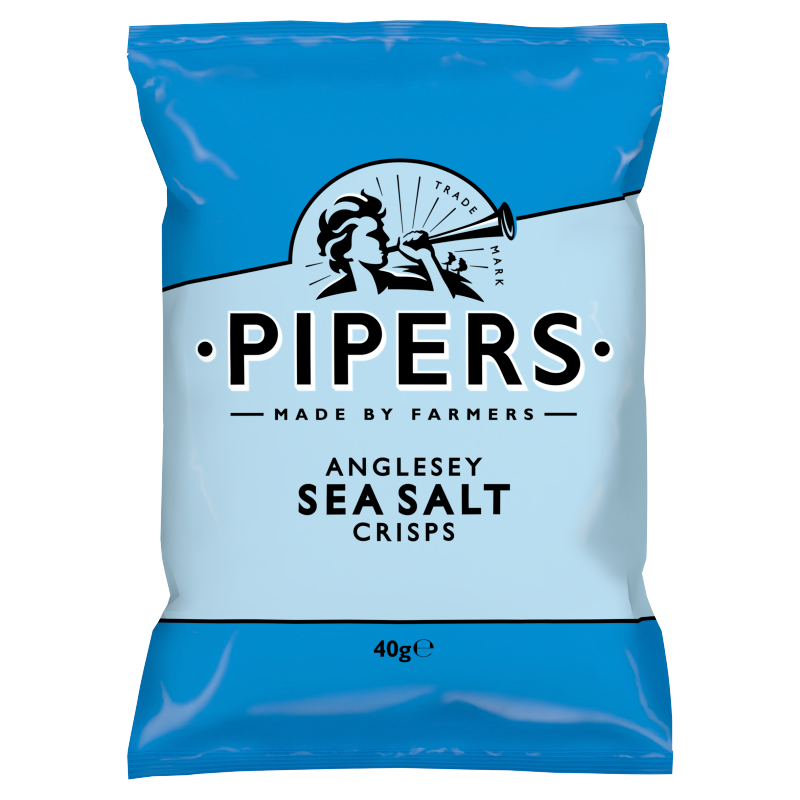 Pipers Kettle Cooked Anglesey Sea Salt Crisps 40gm