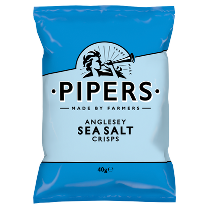 Pipers Kettle Cooked Anglesey Sea Salt Crisps 40gm