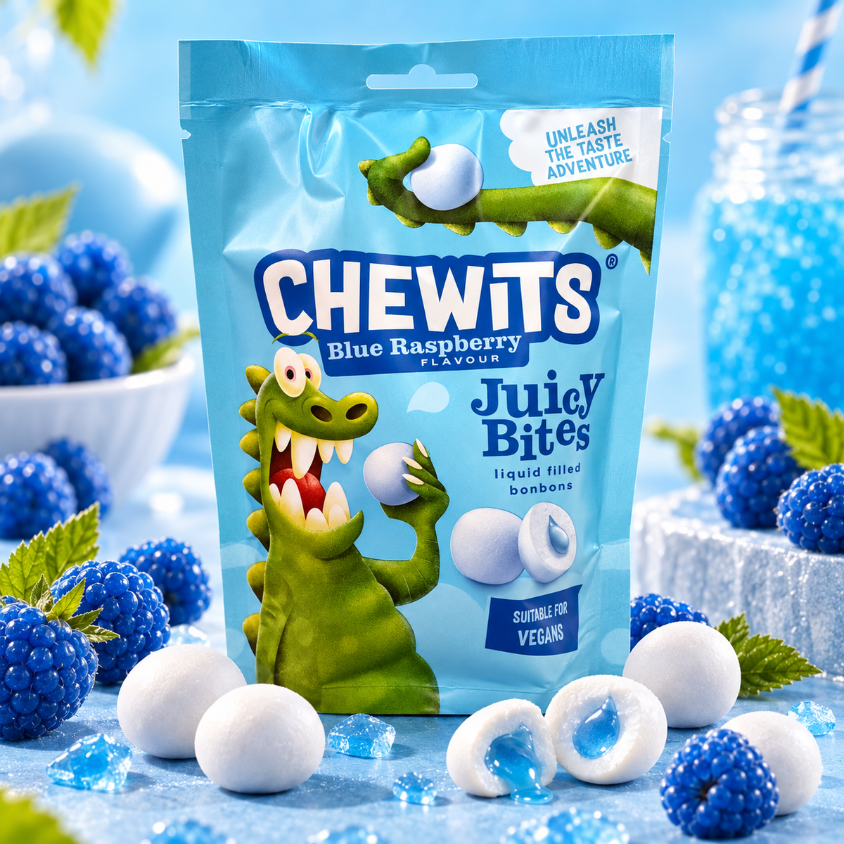 Chewits Blue Raspberry Juicy Bites 115g