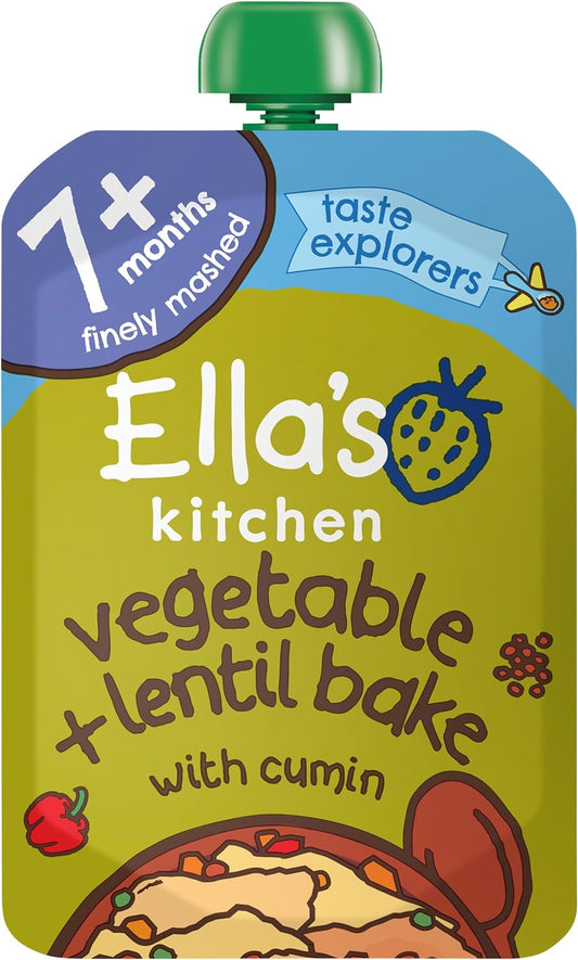 Ella's Kitchen organic vegetable bake with lentils 130g