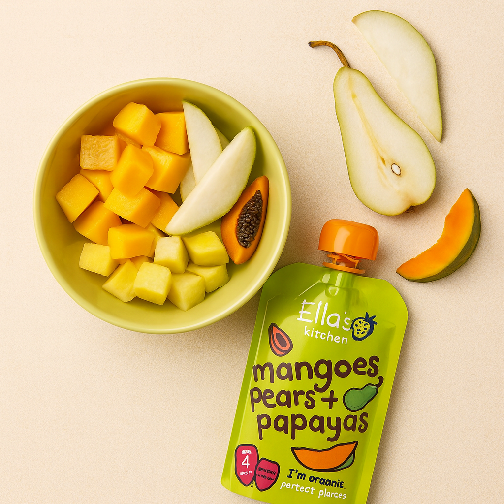 Ella's Kitchen organic mangoes pears + papayas 120g