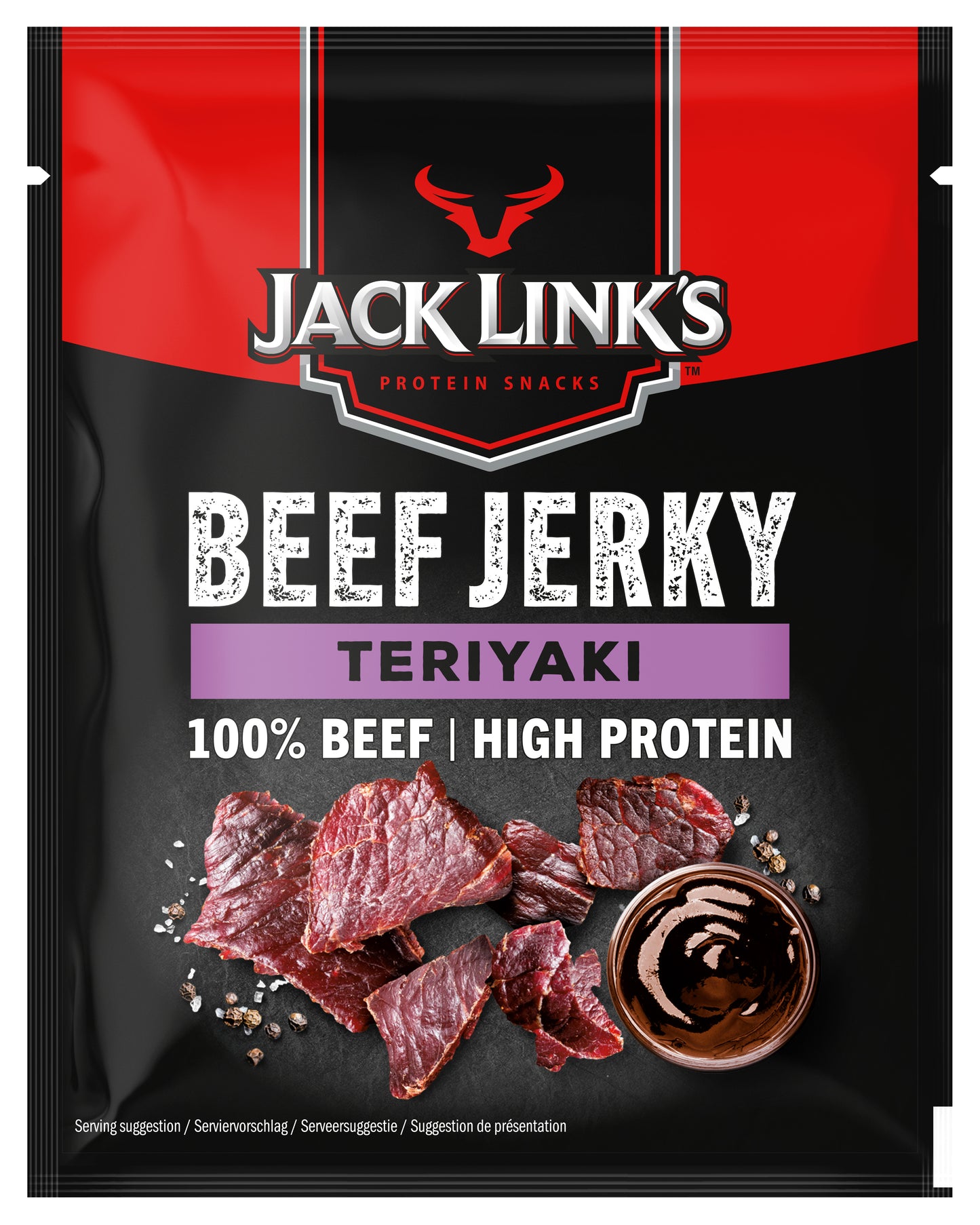 Jack Link’S Beef Jerky Teriyaki – High Protein Meat Snack – Dried Halal Beef- 1X60Gr