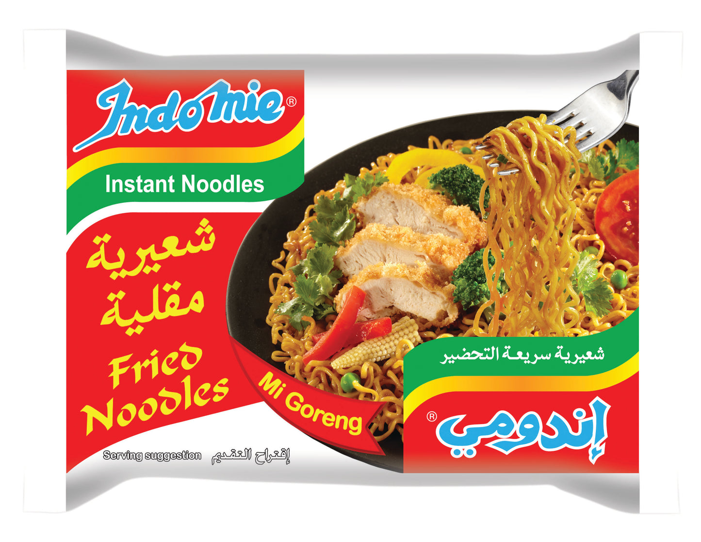 Indomie Instant Fried Noodles with Seasoning Powder and Sauce (Pack of 10  80 g Each)
