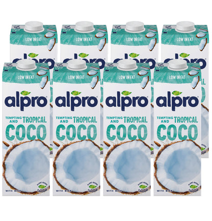 Alpro Drink Coconut Original (1l x 8), 100% Plant Based And Dairy Free, Suitable For Vegans, Naturally Free From Lactose, Rich In Nutrients
