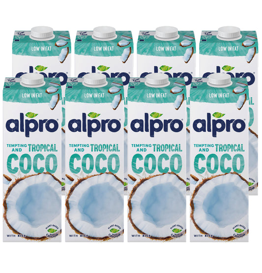 Alpro Drink Coconut Original (1l x 8), 100% Plant Based And Dairy Free, Suitable For Vegans, Naturally Free From Lactose, Rich In Nutrients