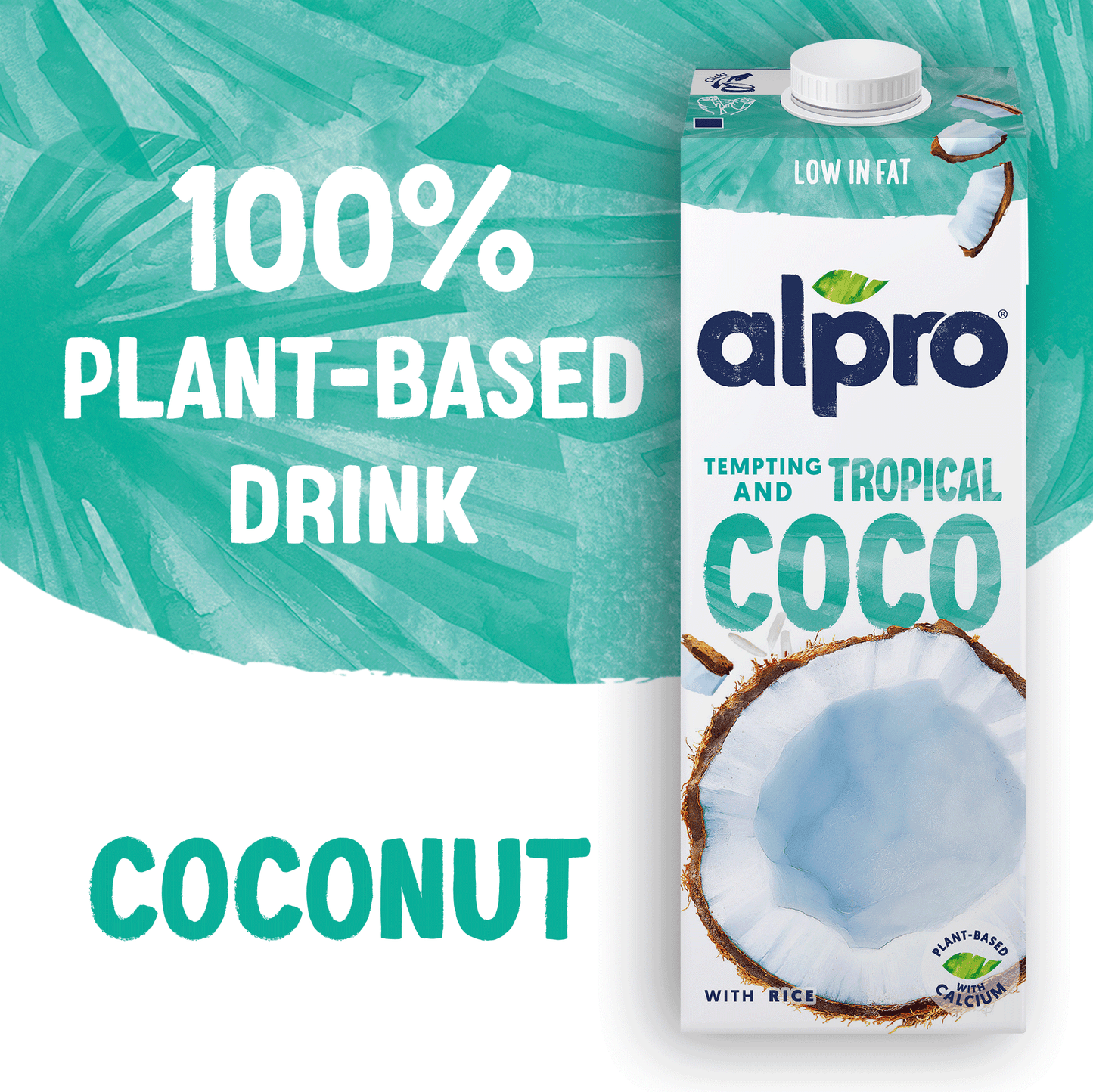 Alpro Drink Coconut Original (1l x 8), 100% Plant Based And Dairy Free, Suitable For Vegans, Naturally Free From Lactose, Rich In Nutrients