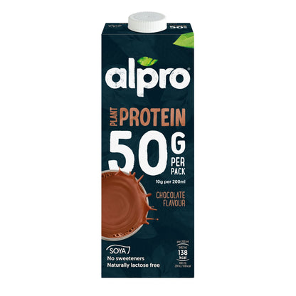 Alpro Soya High Protein Chocolate Drink 1L, 100% Plant Based And Dairy Free, Suitable For Vegans, Naturally Free From Lactose, Rich In Nutrients