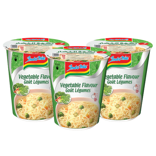 Indomie Instant Noodles, Vegetable Flavour with Seasoning Powder and Sauce- 60g( Pack of 3)