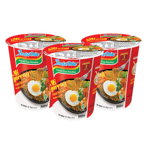 Indomie Mi Goreng Instant Cup Fried Noodles, Original Flavor -75gm (Pack of 3)