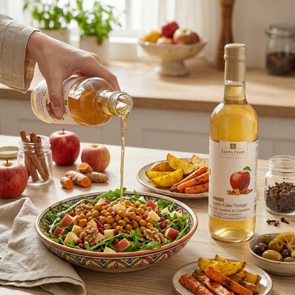 Earth's Finest Organic Apple Cider Vinegar with Cinnamon & Turmeric 500ml