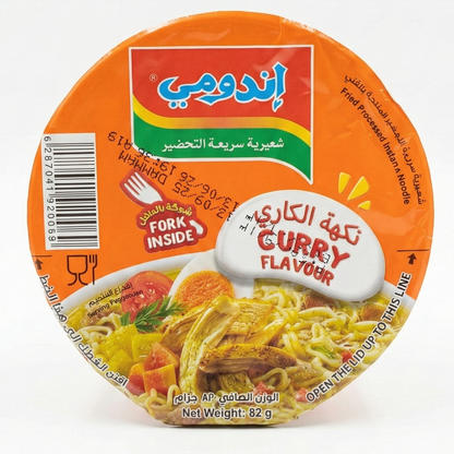 Indomie Instant Noodles, Jumbo Cup Gout Curry Flavour with Seasoning Powder and Sauce  -82g