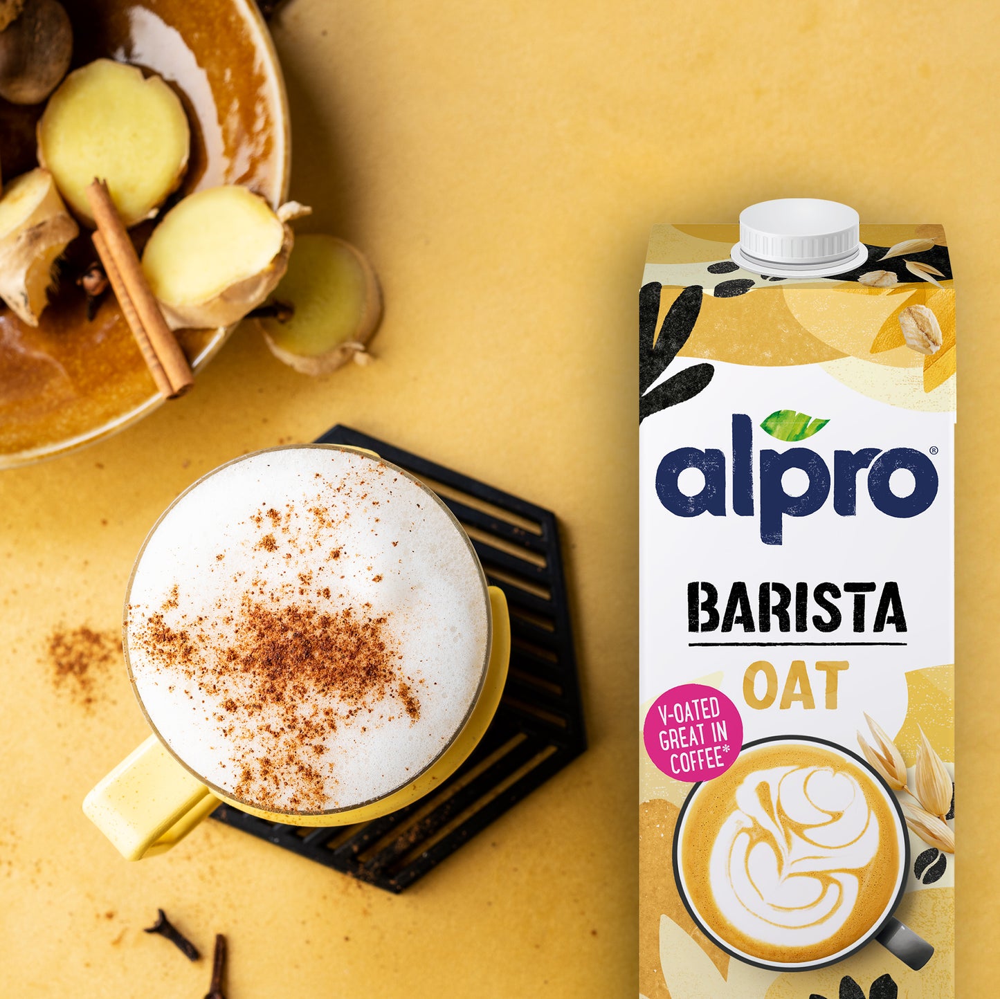 Alpro Barista Oat Drink 1L, New Recipe,Voted Best in Coffee(Dual Pack 1Lx 2), 100% Plant Based And Dairy Free, Suitable For Vegans, Naturally Free From Lactose, Rich In Nutrients
