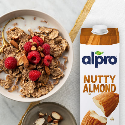 Alpro Almond  Drink, Dual Pack (1l x 2) 100% Plant Based And Dairy Free, Suitable For Vegans, Naturally Free From Lactose, Rich In Nutrients